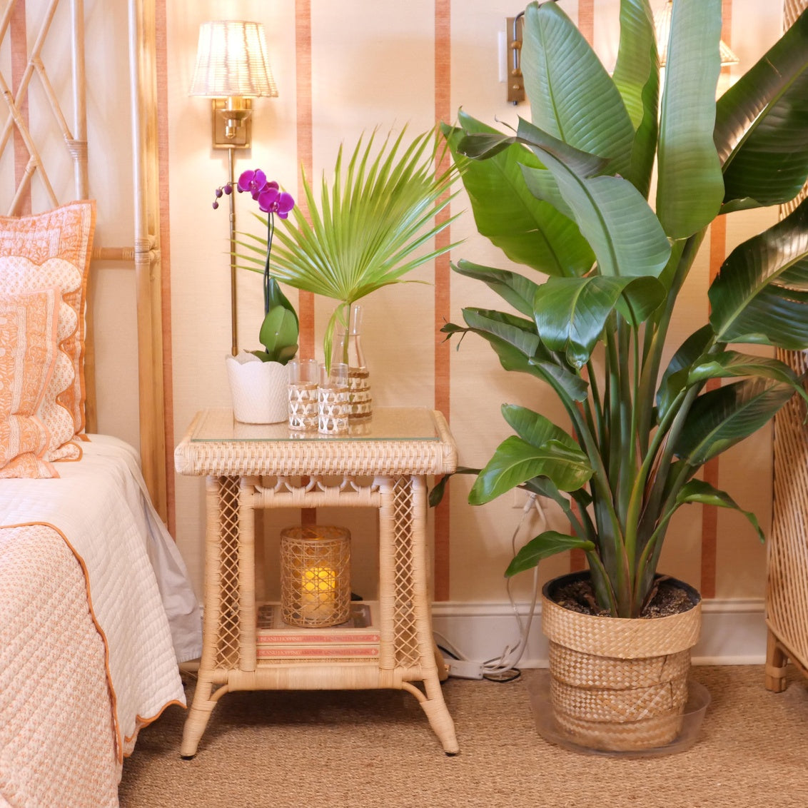 Hope Town Side Table in Natural / Rattan - Chelsea House