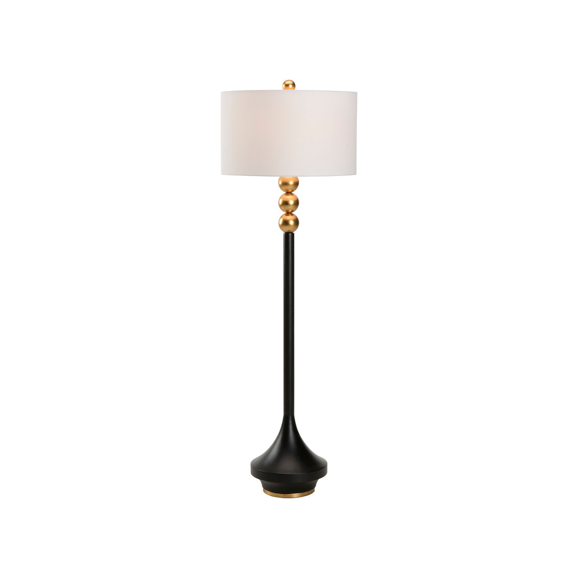 Hove Floor Lamp - Black in 62 / Wood - Chelsea House