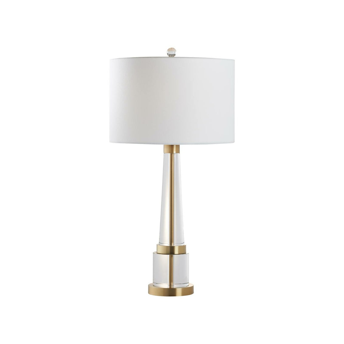 Cleo Table Lamp in Clear/Brushed Brass / Crystal - Chelsea House