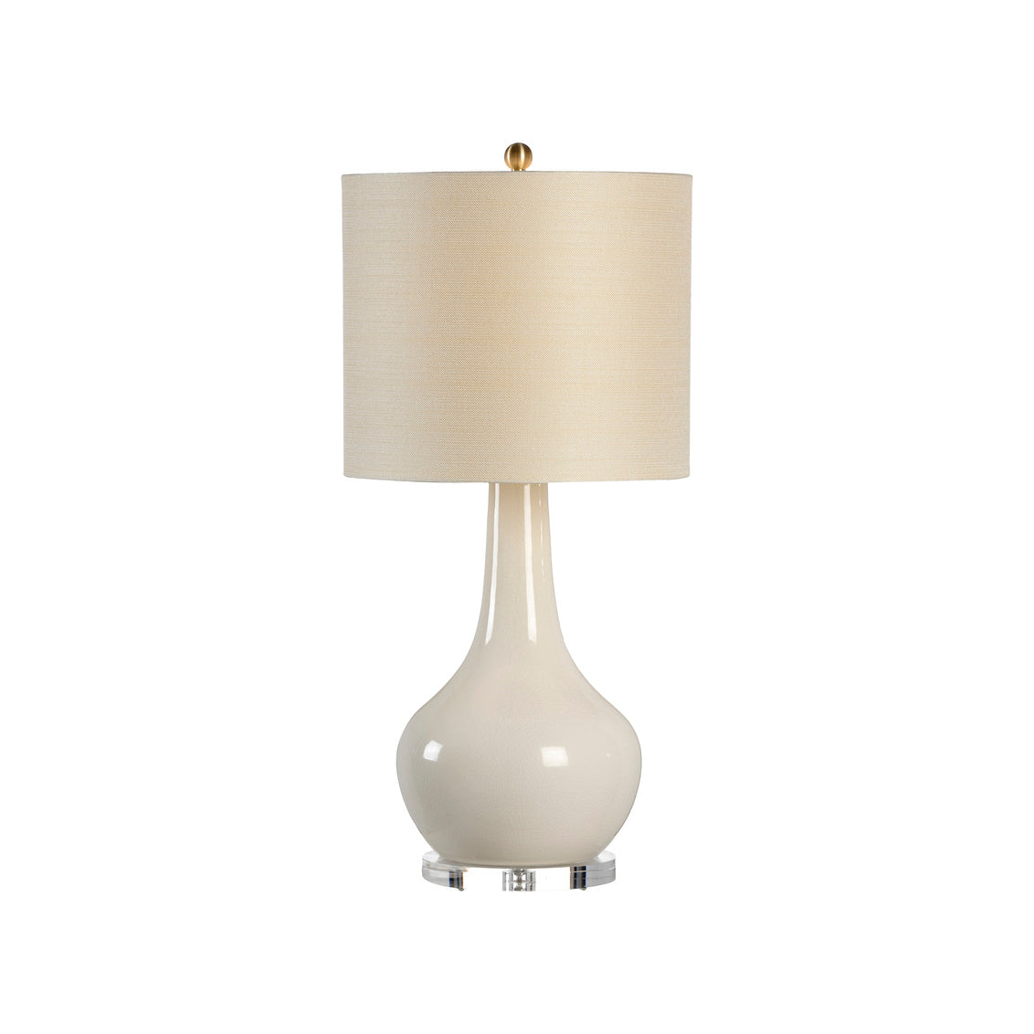 Charles Vase Lamp - Cream in 32 / Ceramic/Porcelain - Chelsea House