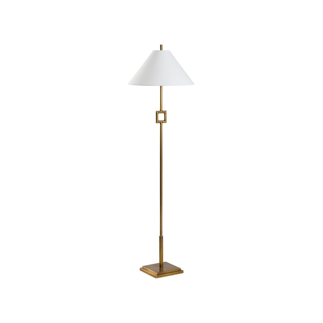 Overhill Floor Lamp - Aged Brass in 55.5 / Metal - Chelsea House