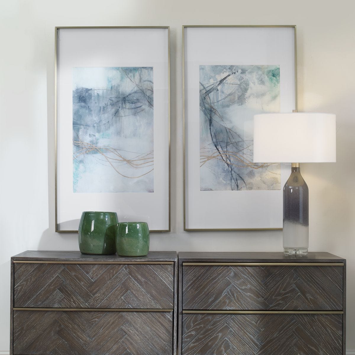 Undulating Oro Framed Prints, S/2 – Art by Uttermost | Sutter & Vale