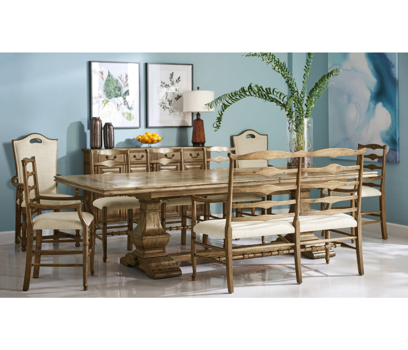 Casual Extending Dining Table 86"