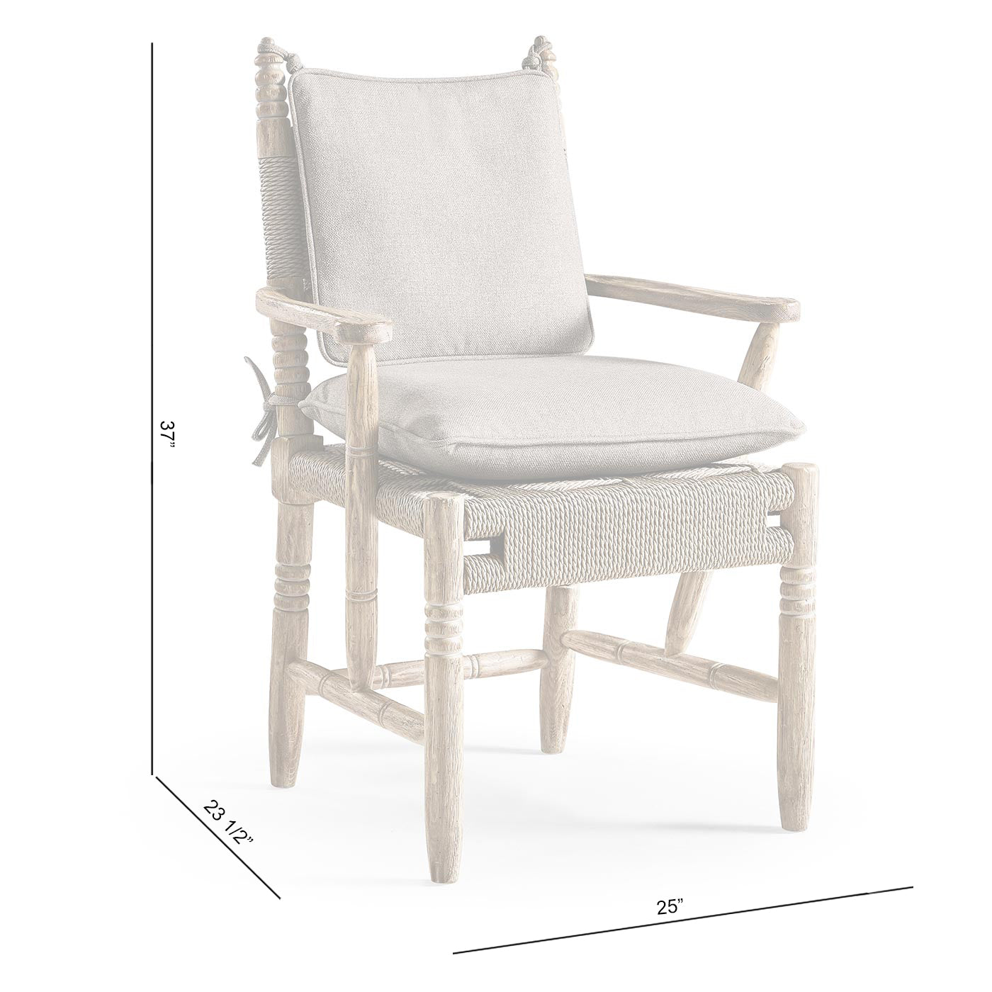 Sagehill Rush Seat Arm Chair