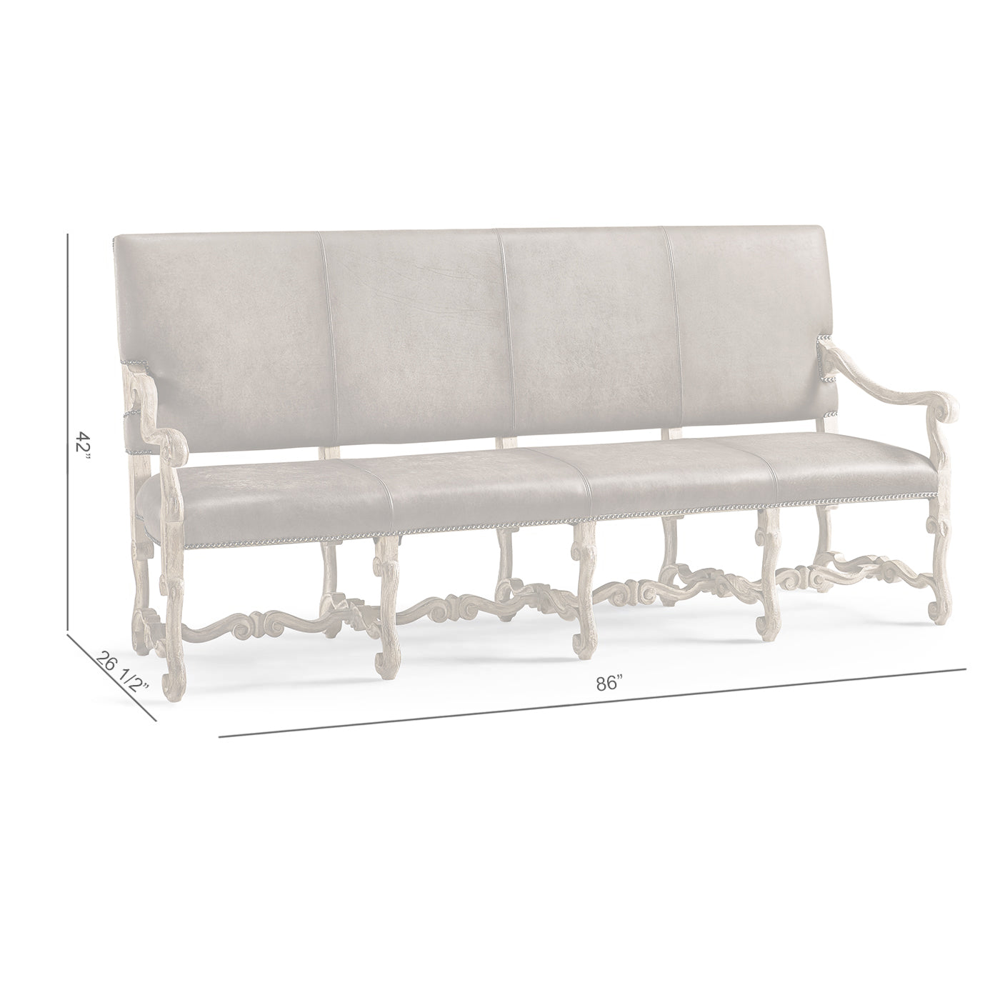 Sagehill Leather Banquette Bench