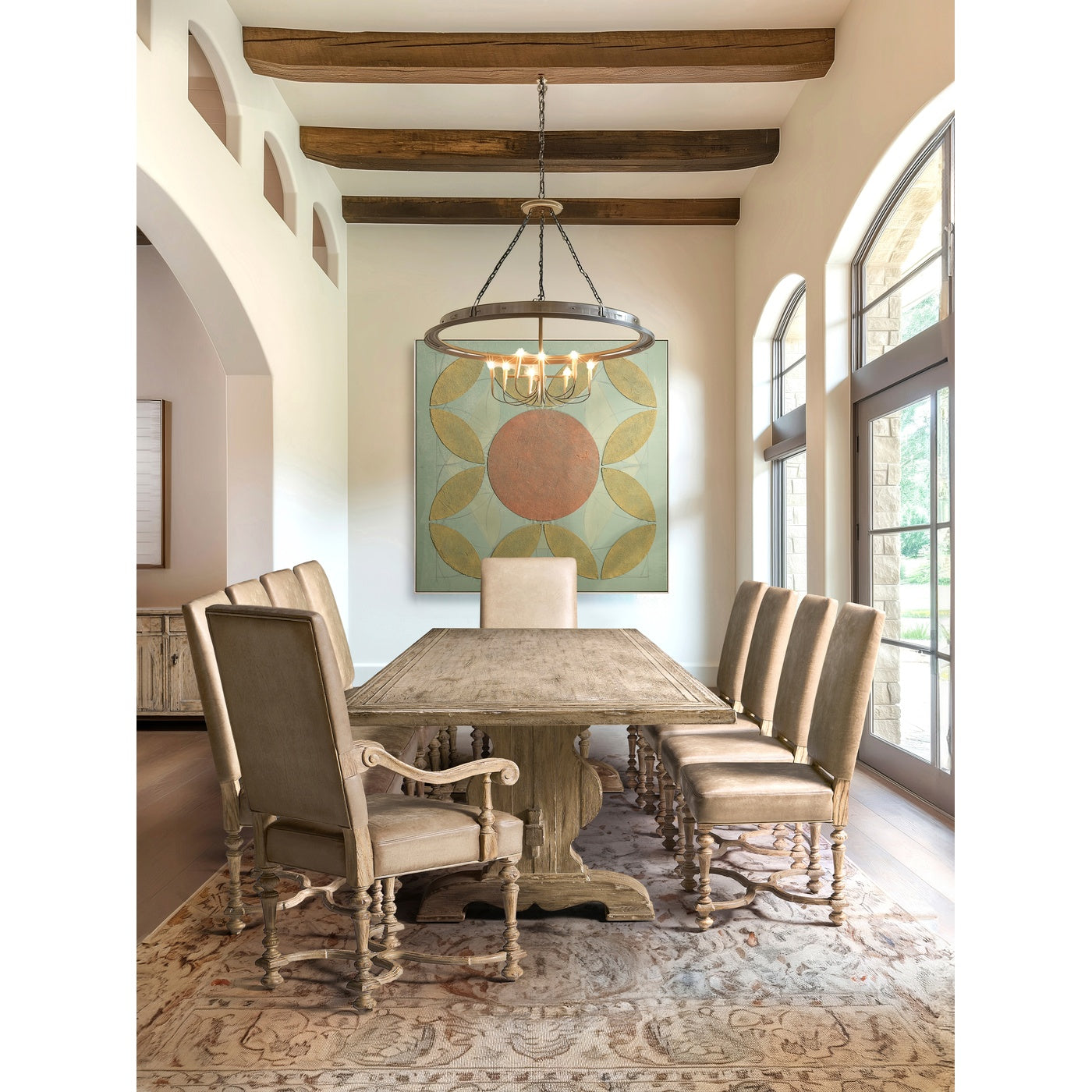 Sagehill Rectangular Trestle Table 124"
