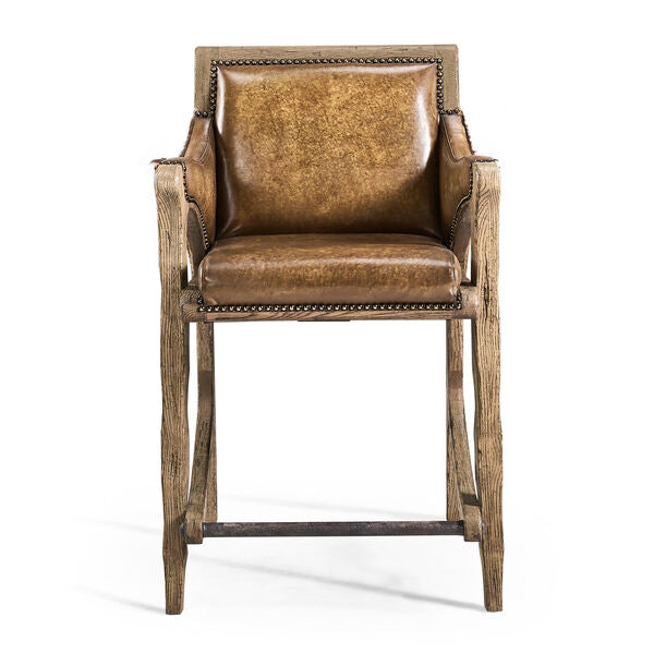 Echo Canyon Leather & Hide Counter Stool