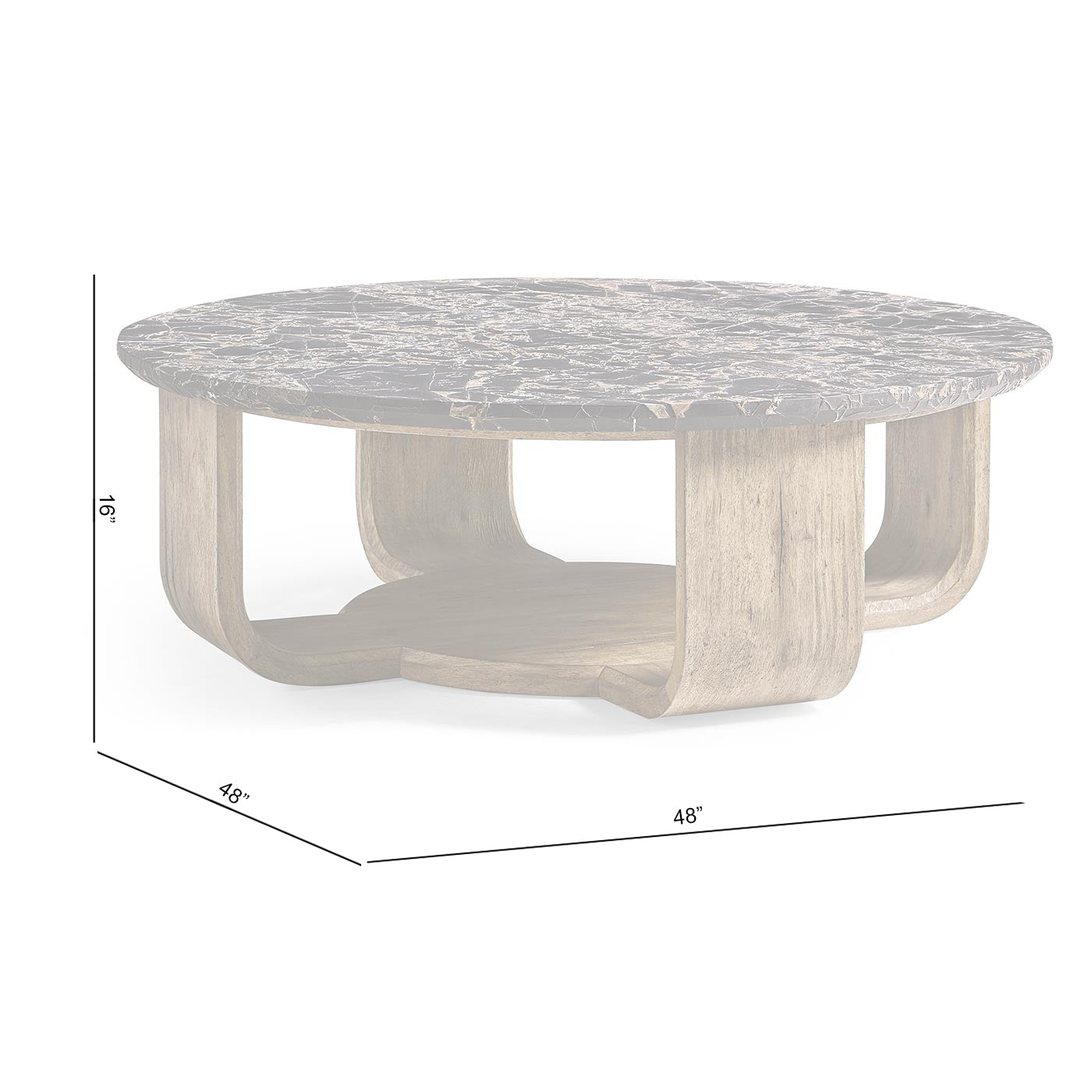 Stone Ridge Round Marble Cocktail Table Light