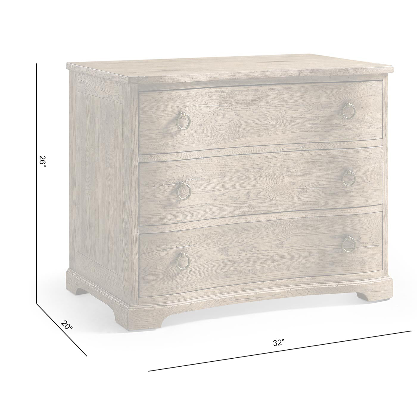 Echo Canyon Three Drawer Nightstand