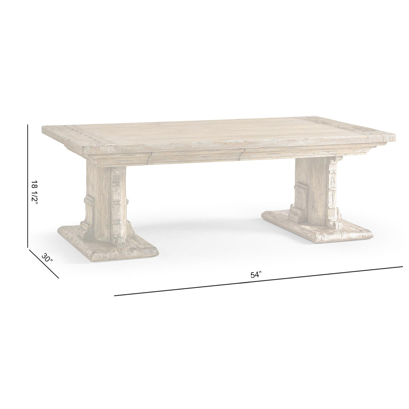 Caldera Pedestal-Base Cocktail Table