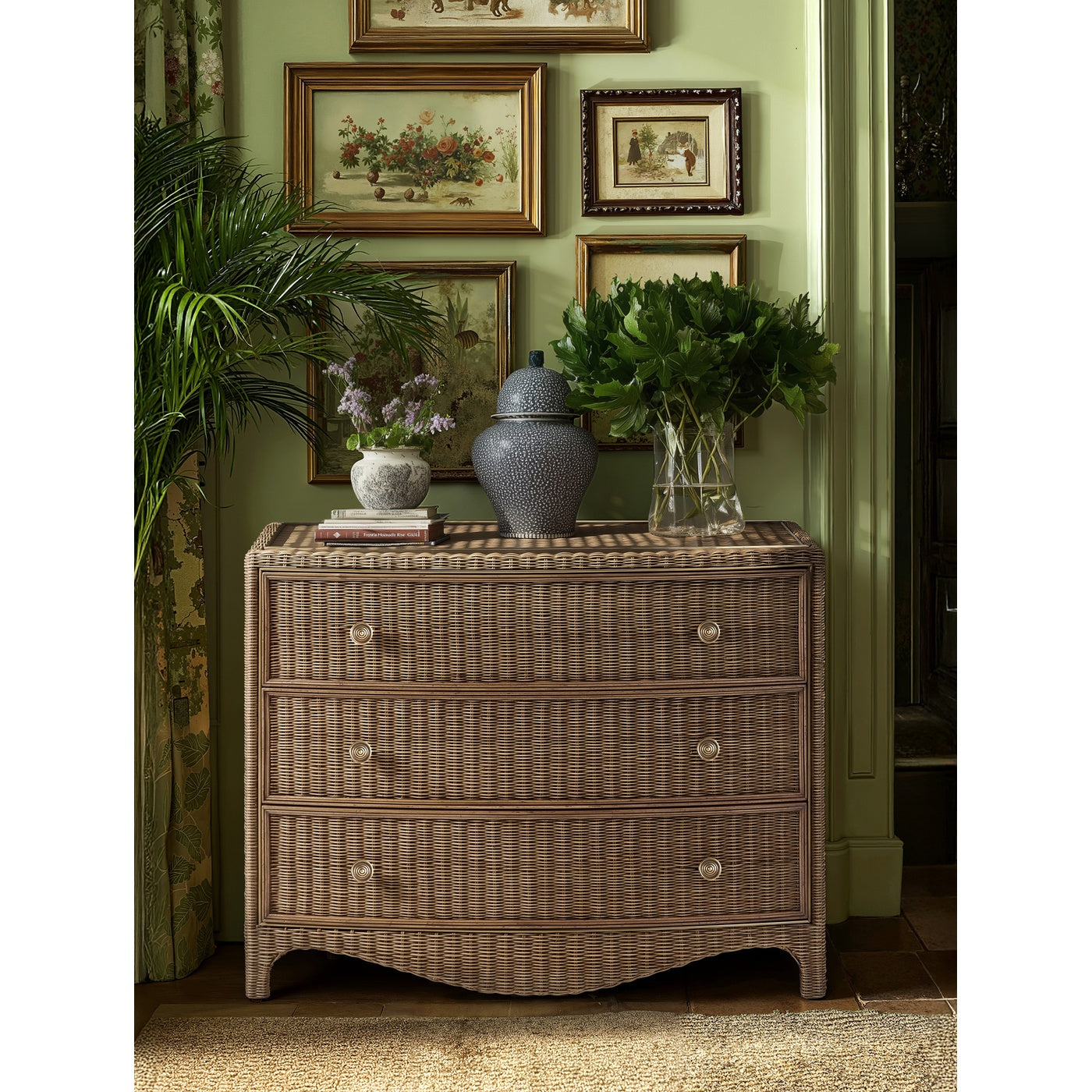 Palm Court Rattan Bow Front Chest