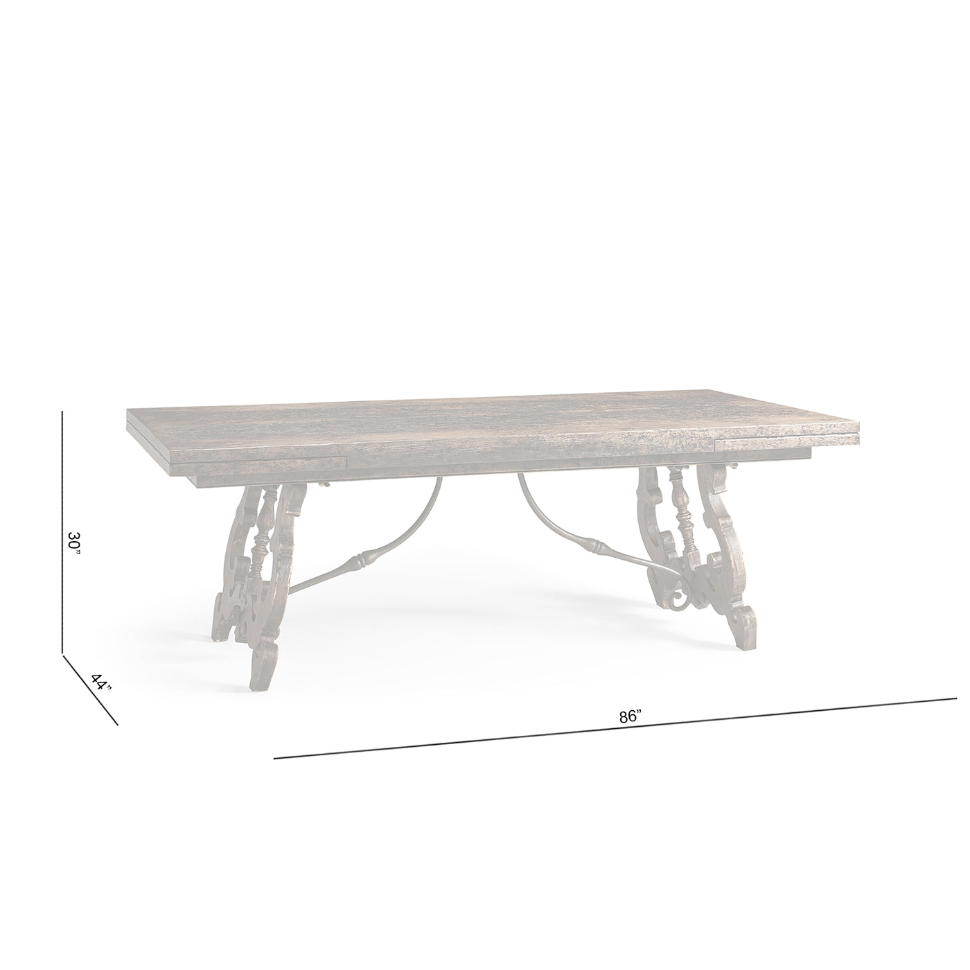 Caldera Rectangular Dining Table 86"