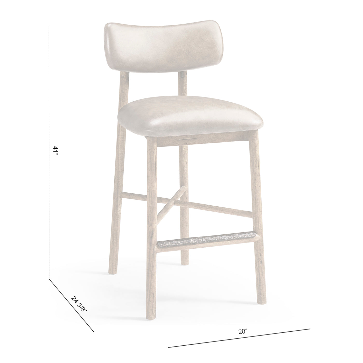 Stone Ridge Leather Bar Stool