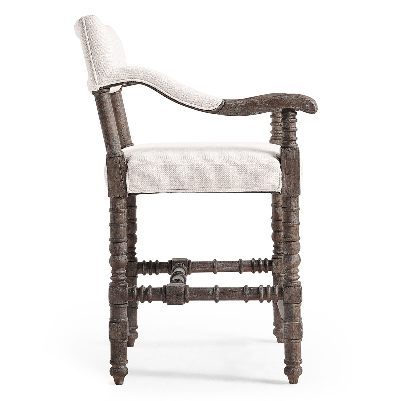 Caldera Osscura Upholstered Arm Chair Counter Stool