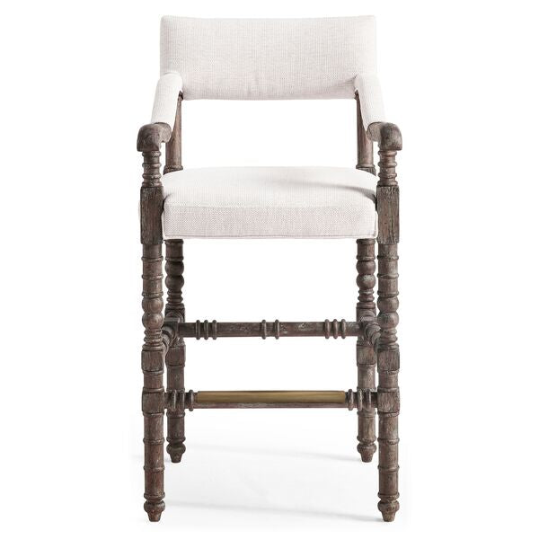 Caldera Oscura Upholstered Arm Chair Bar Stool