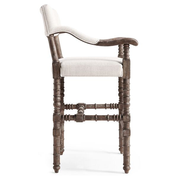 Caldera Oscura Upholstered Arm Chair Bar Stool