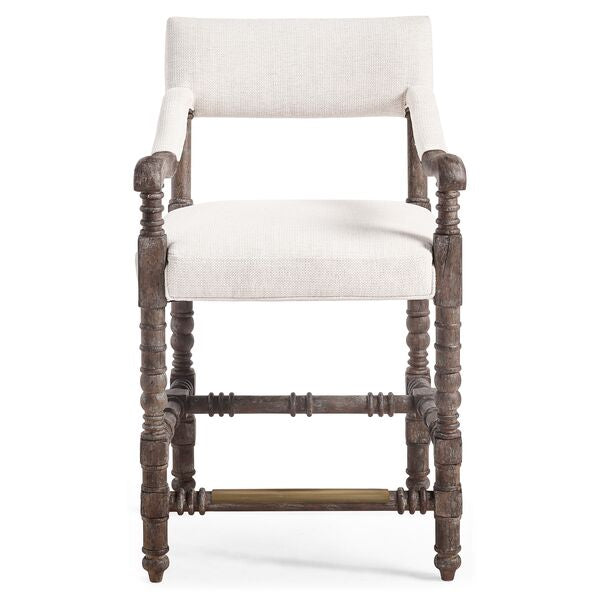 Caldera Osscura Upholstered Arm Chair Counter Stool