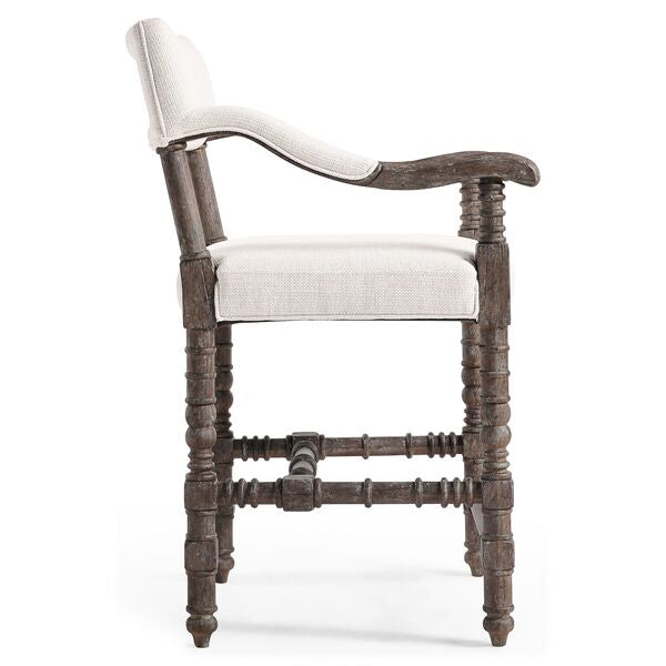 Caldera Osscura Upholstered Arm Chair Counter Stool