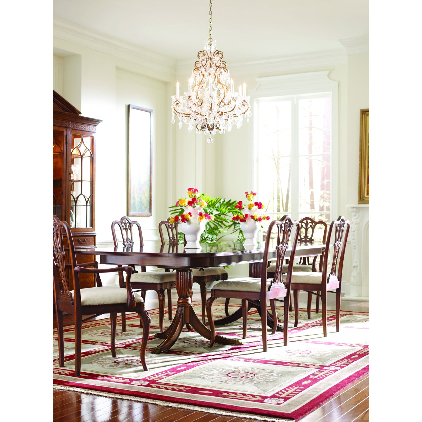 Regency Mahogany Extending Dining Table 76"