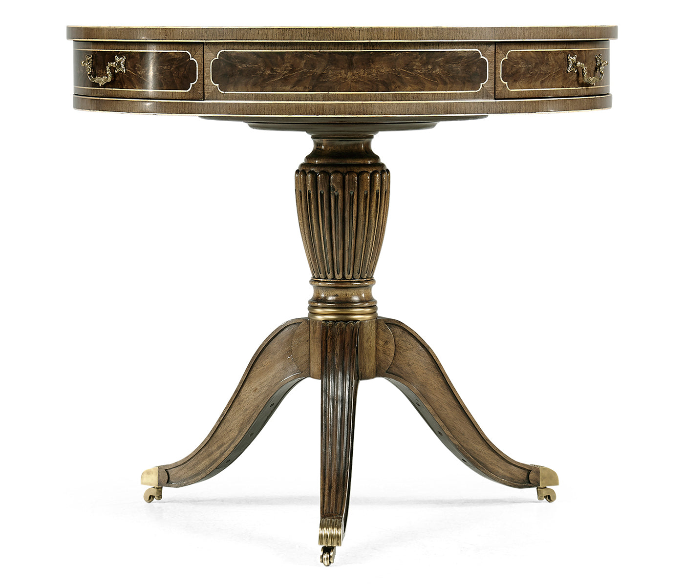 Bleached Mahogany Drum Table