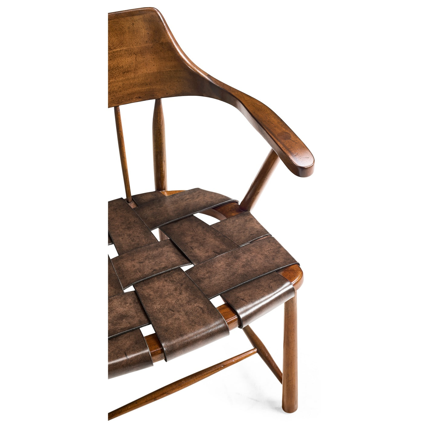 Traditional Walnut Captains Chair