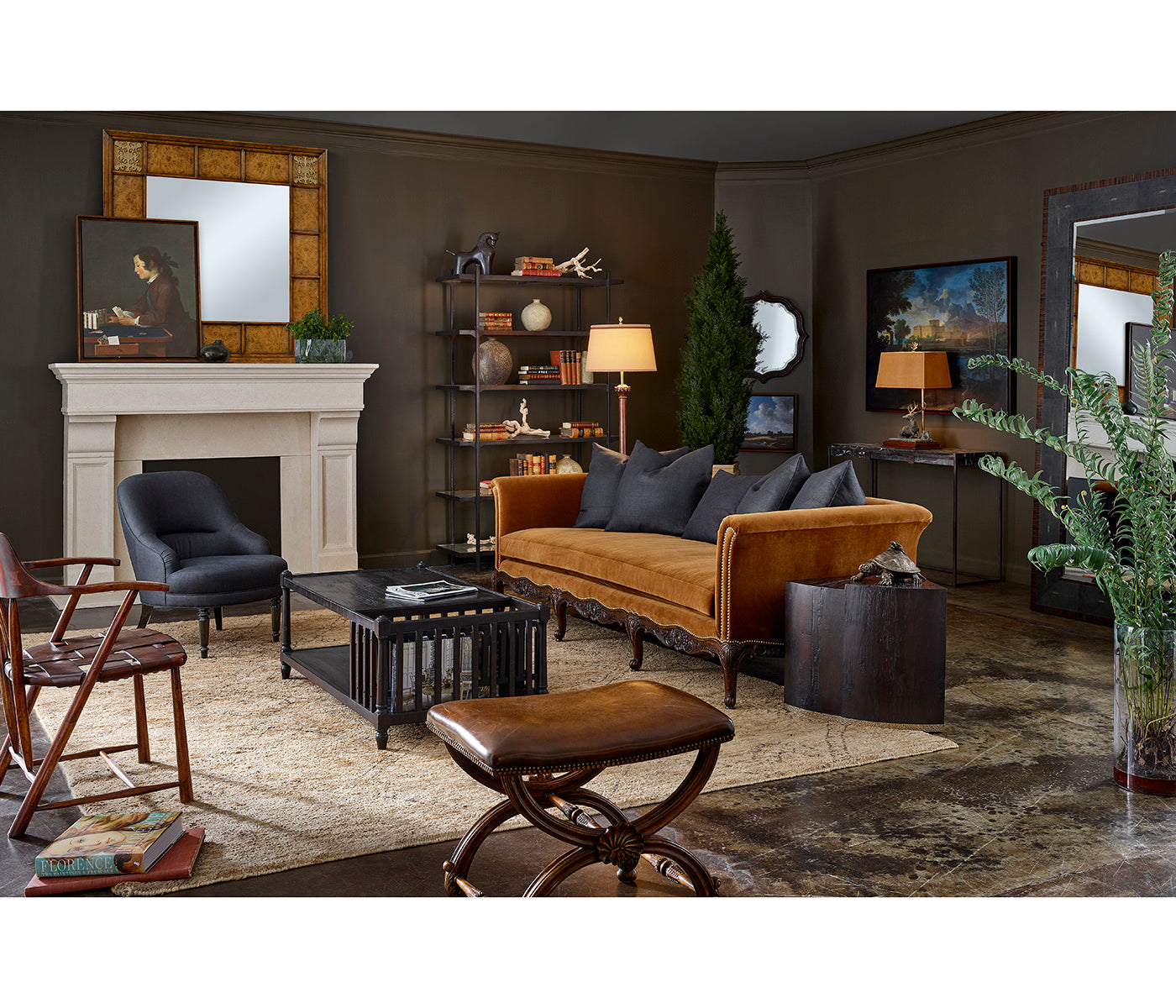 Traditional Walnut Captains Chair