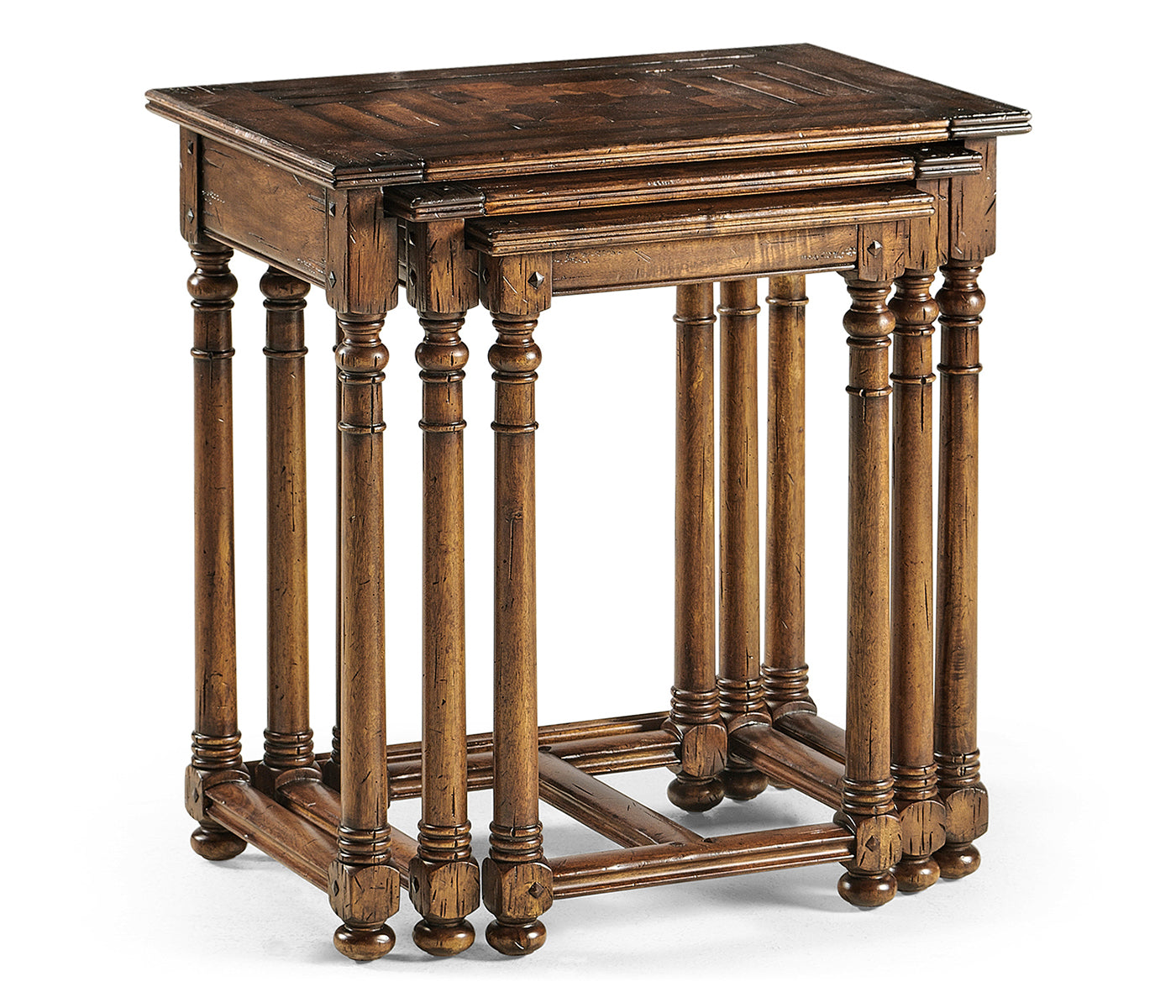 Nest of Three Country Oyster Tables
