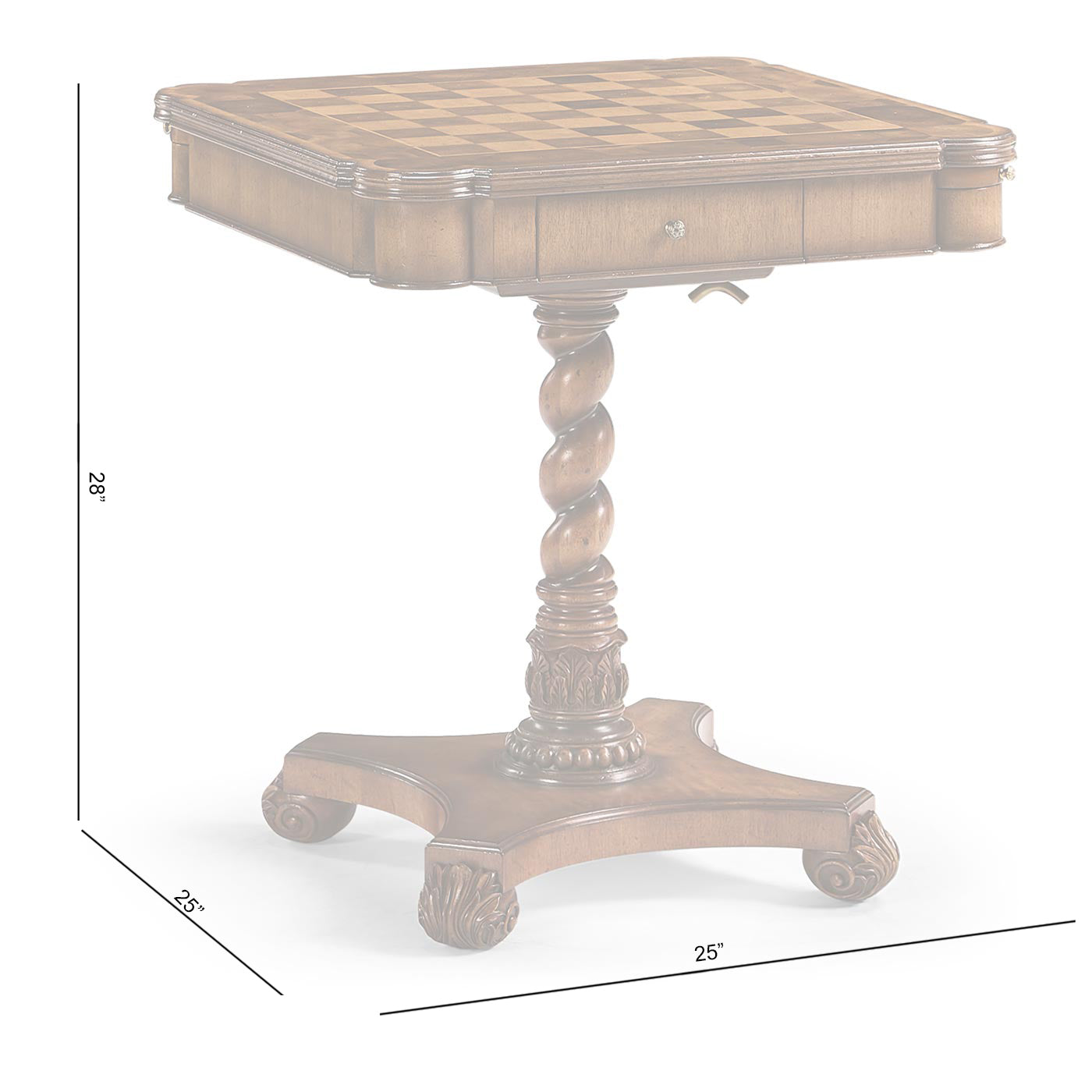 Oyster Veneer Games Table