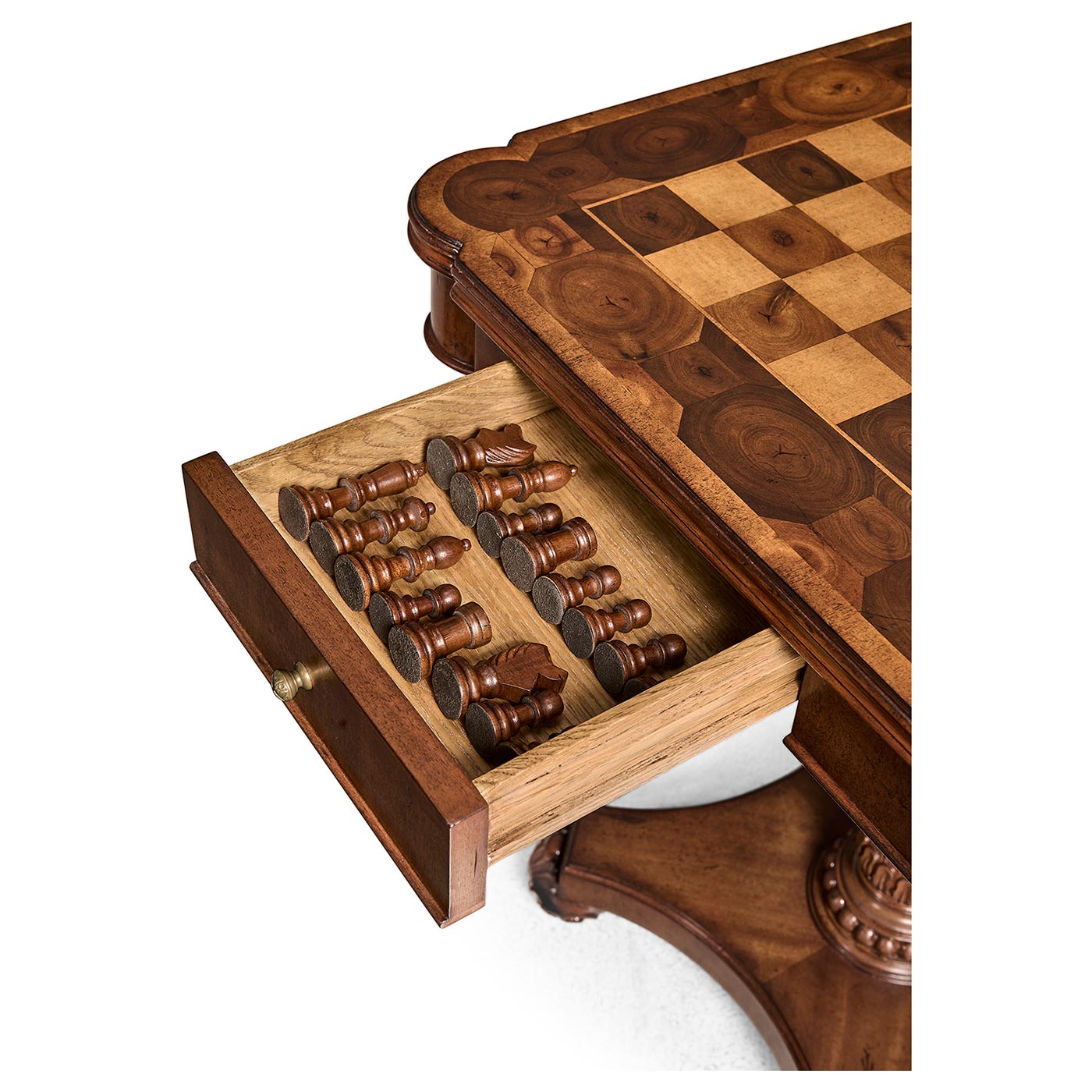 Oyster Veneer Games Table