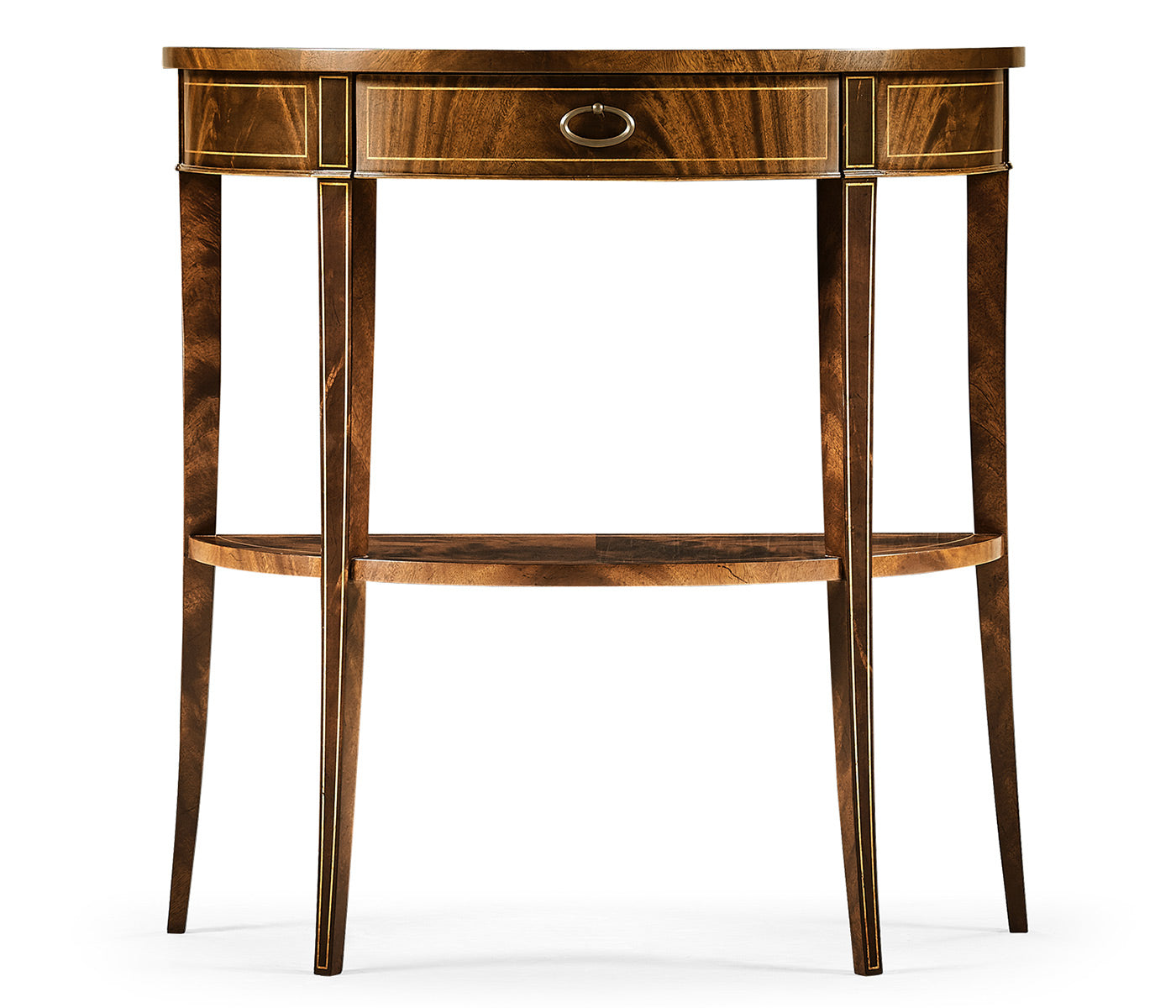 Boxwood stringing demilune console