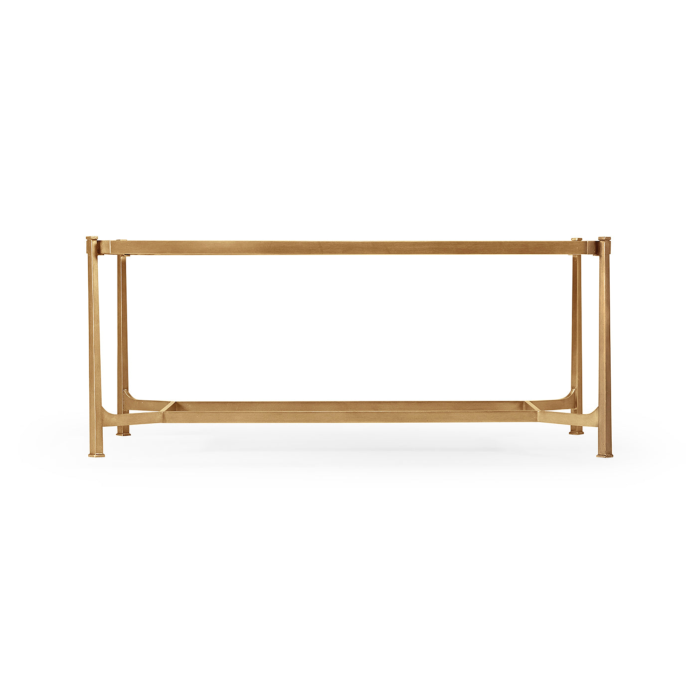 Églomisé & Gilded Iron Rectangular Coffee Table