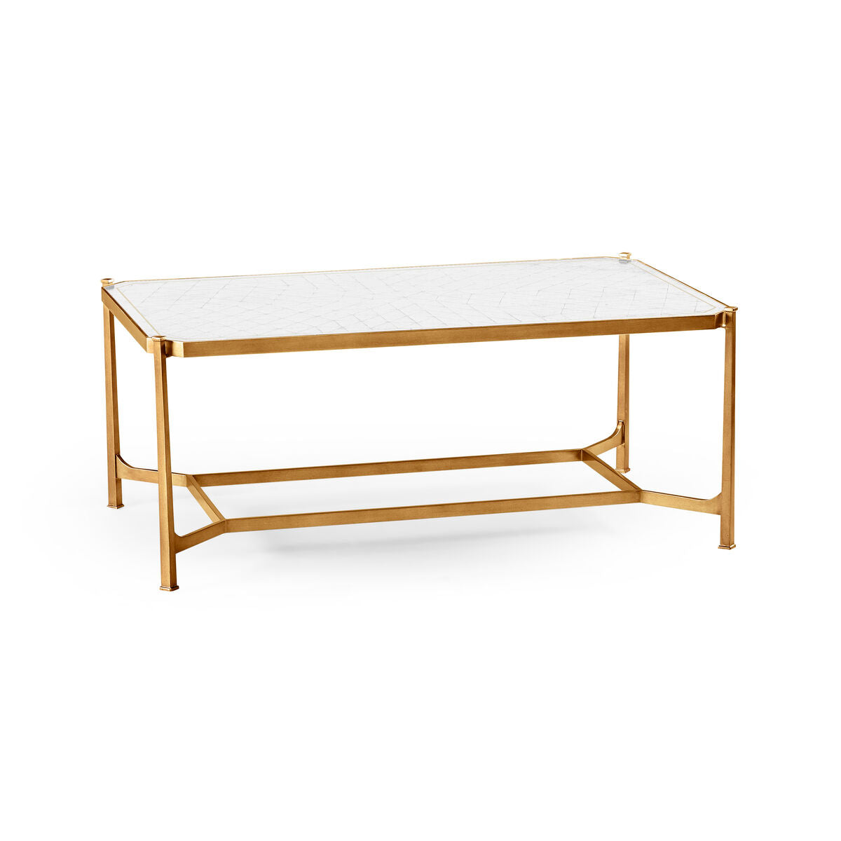 Eglomise&Gilded Iron Rect. Coffee Table ( 494144-G-GES )