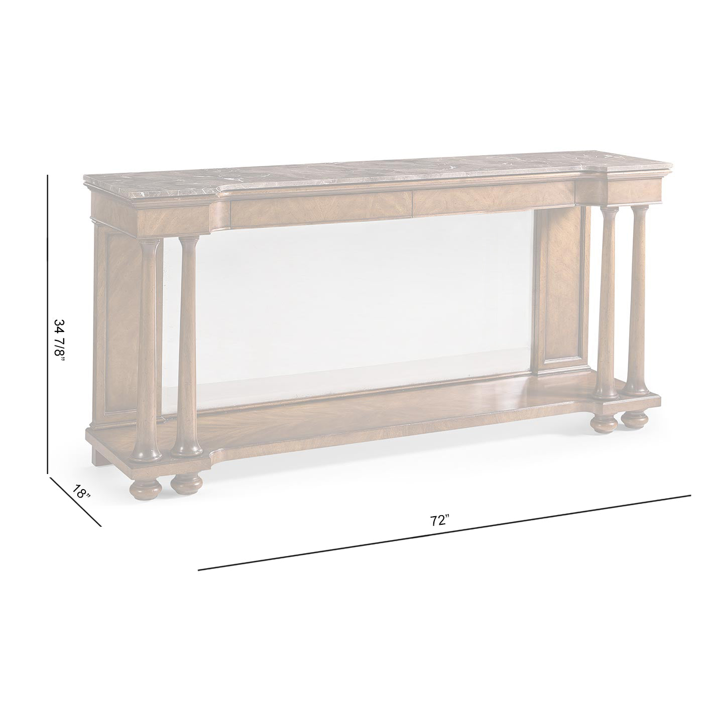 Hattie Mirrored Console Table