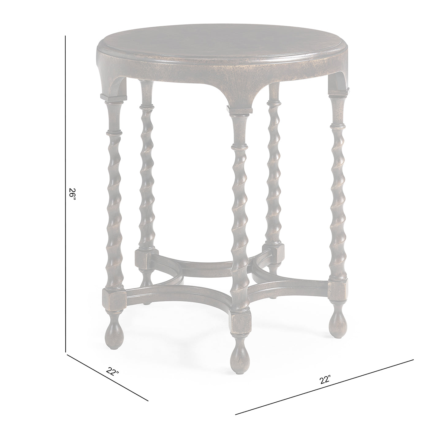 Orsman Ebonized Round Side Table