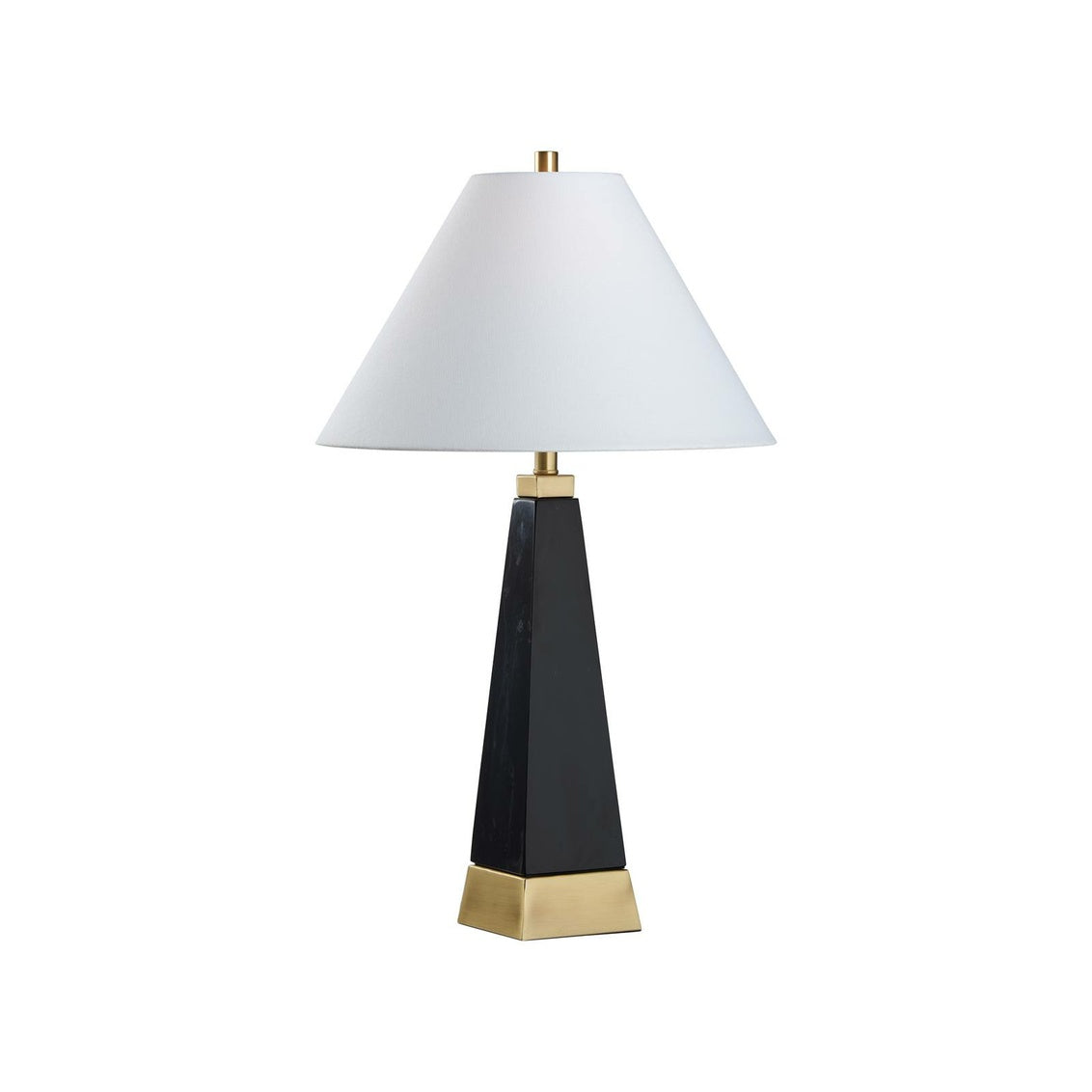 Oscar Table Lamp in Natural Black//Antique Brass / Stone - Chelsea House
