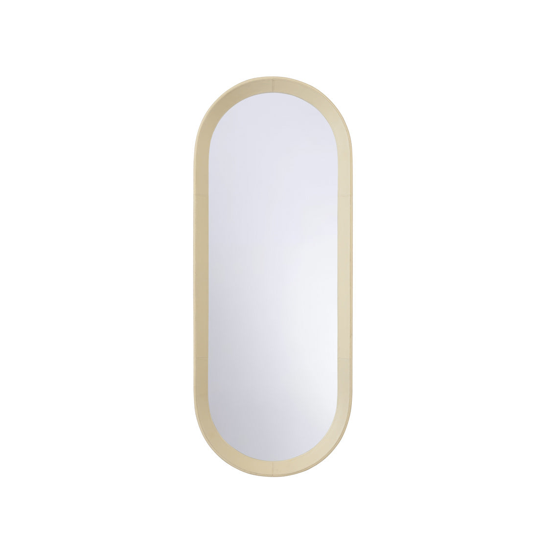 Oval Leather Mirror