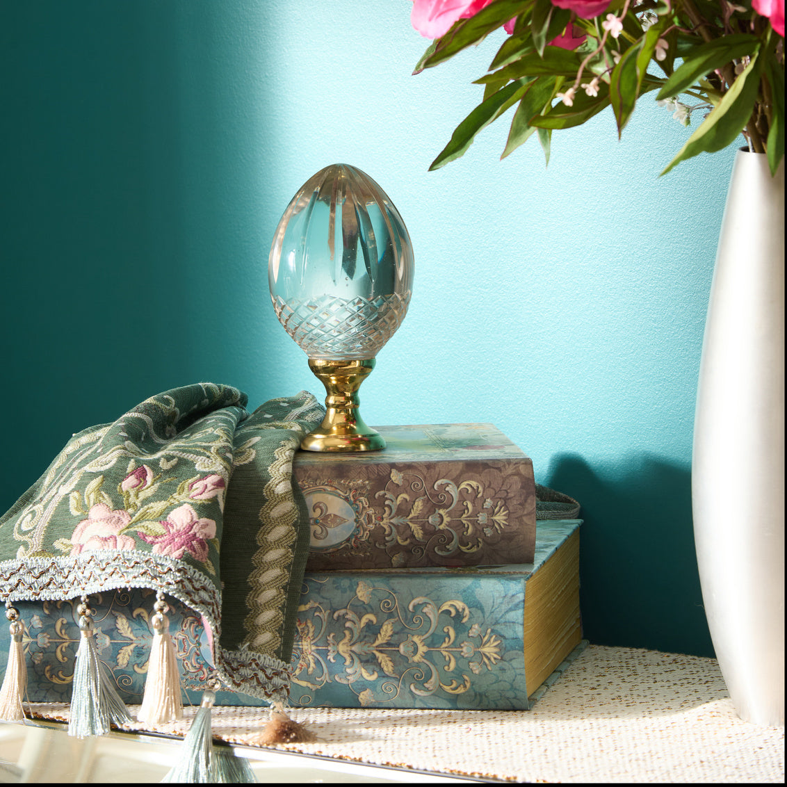 Paris Finial - Brass in Clear/Polished Brass / Glass - Chelsea House
