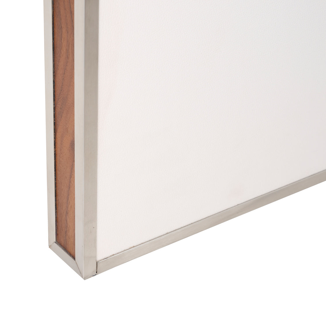 Arden Console – White in White/Walnut/Nickel / Leather - Chelsea House