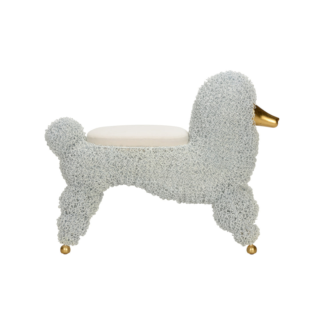 Ooh La La Poodle Stool in 24 / Metal - Chelsea House