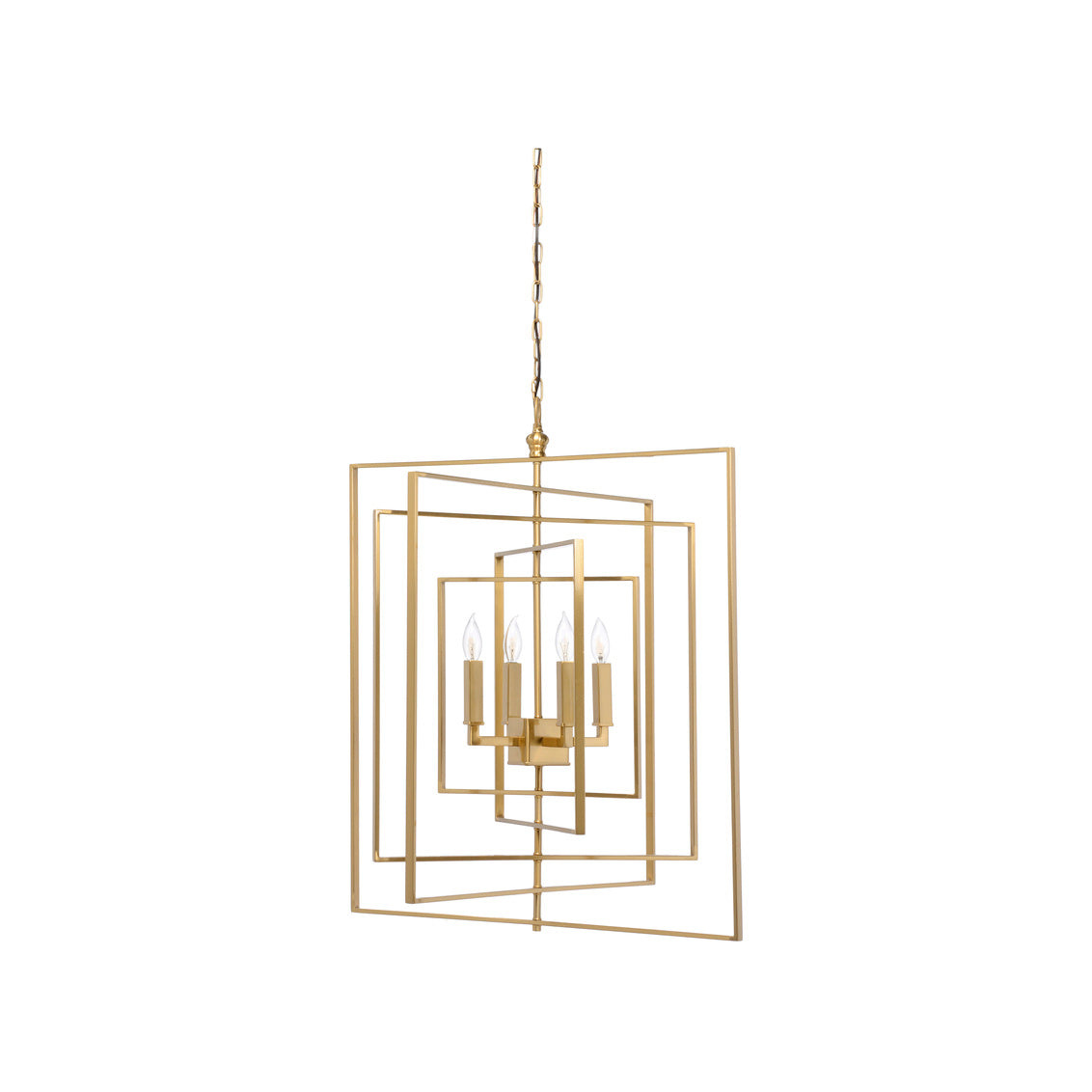 Cube Chandelier - Gold
