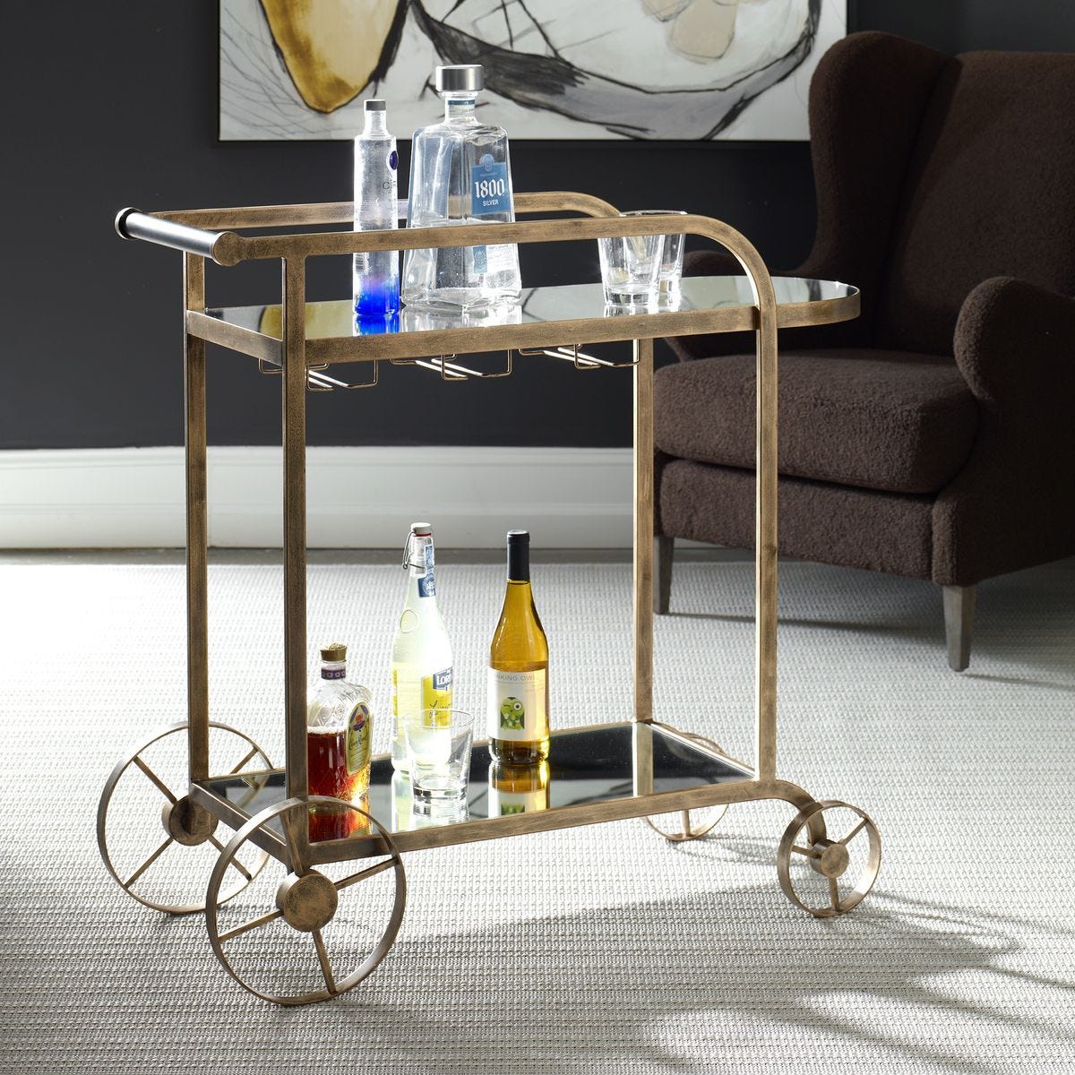 Carrinho Bar Cart – Furniture by Uttermost | Sutter & Vale