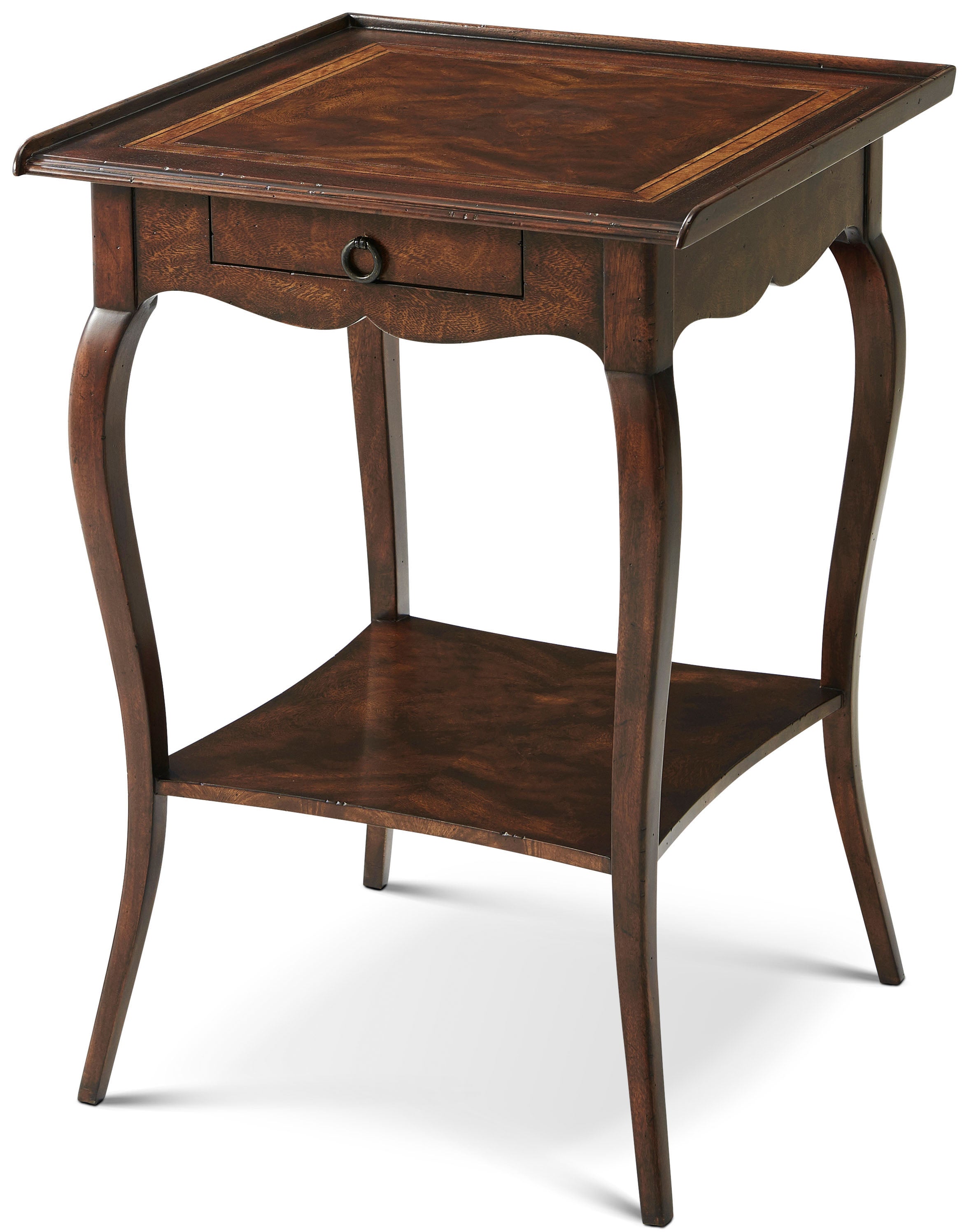 Le Fin Side Table in Cerejeira Veneer, Mahogany - Theodore Alexander