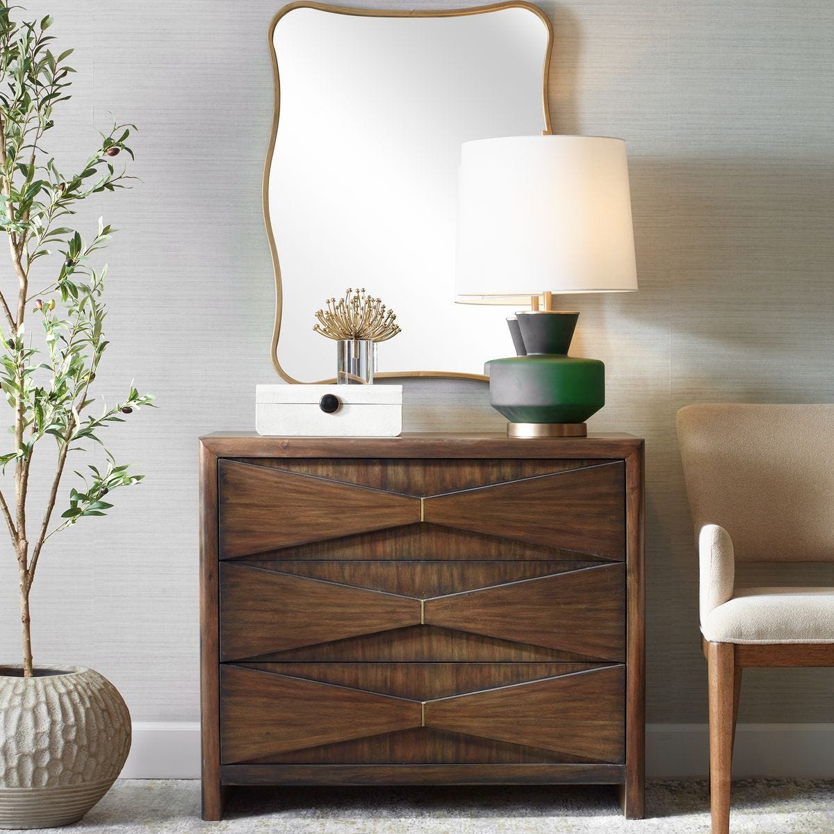 Bowtie 3 Drawer Chest – Furniture by Uttermost | Sutter & Vale