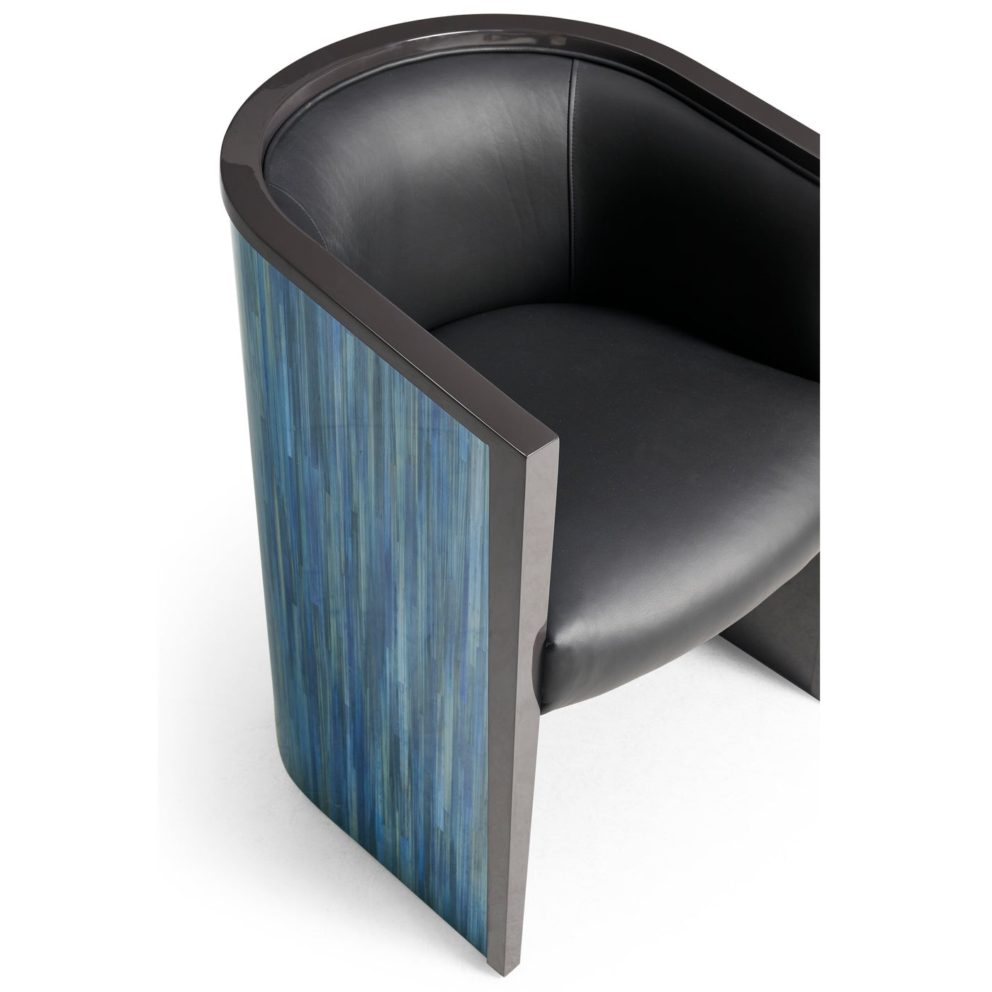 Sapphire Straw Barrel Chair