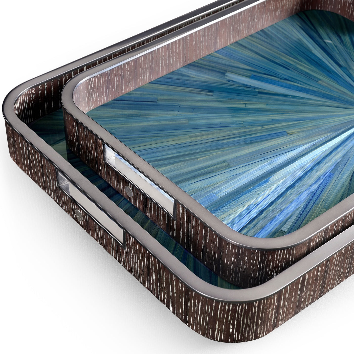 Sapphire Rectangular Tray - Set of 2
