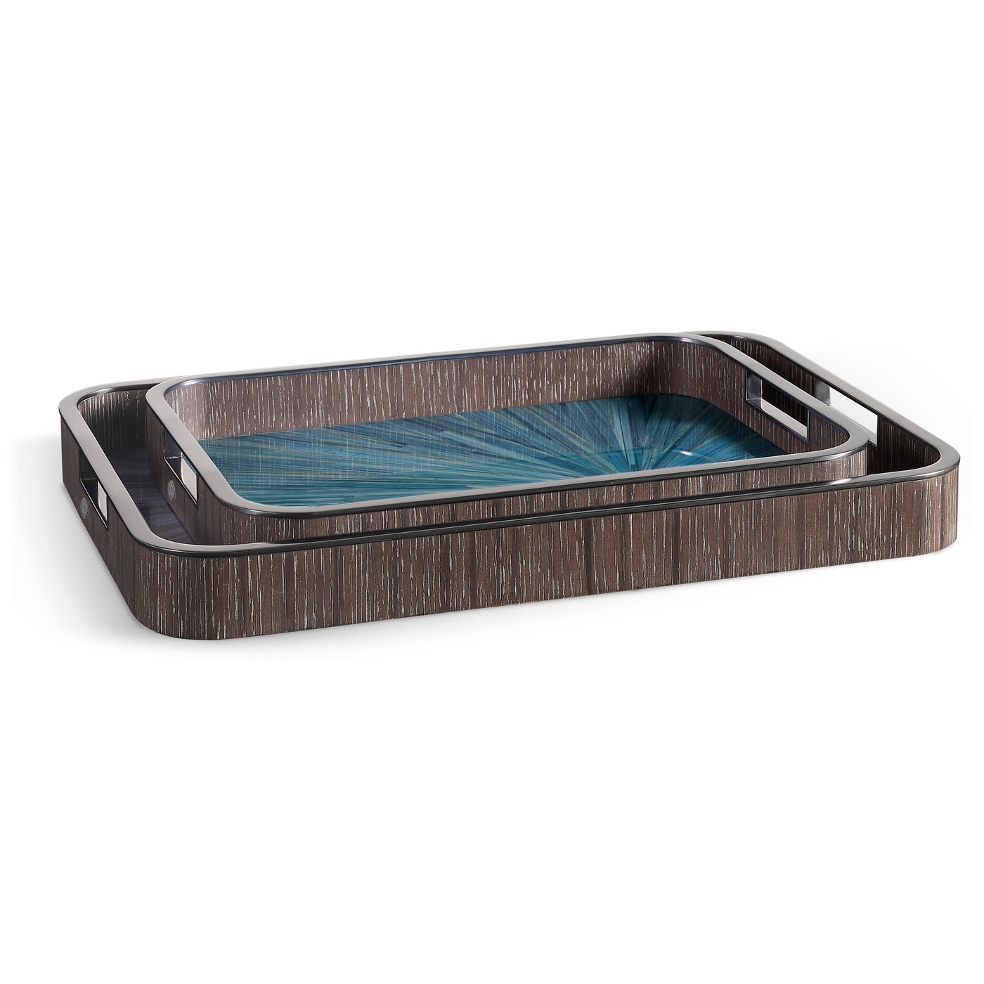 Sapphire Rectangular Tray - Set of 2