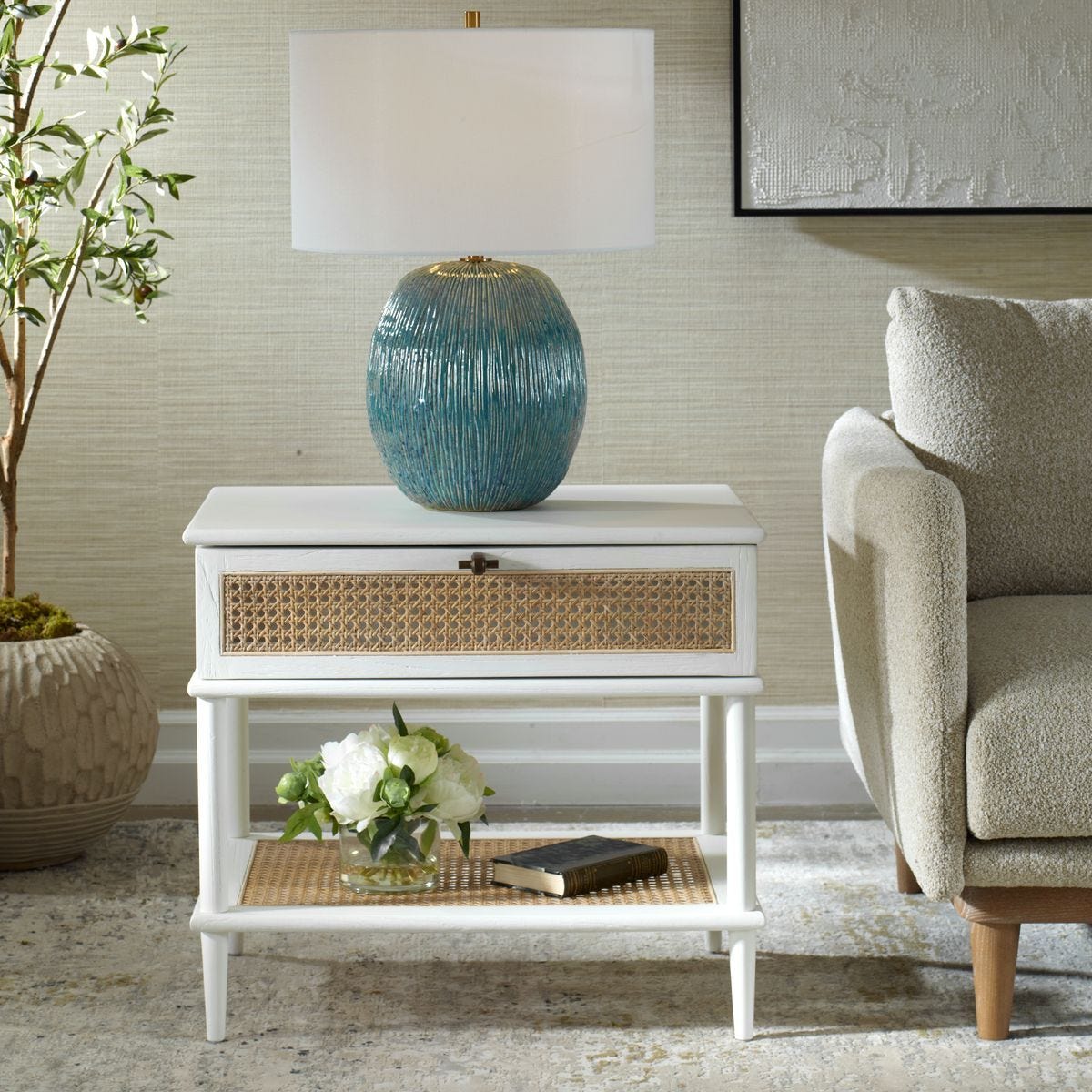 Coast Side Table, White – Furniture by Uttermost | Sutter & Vale