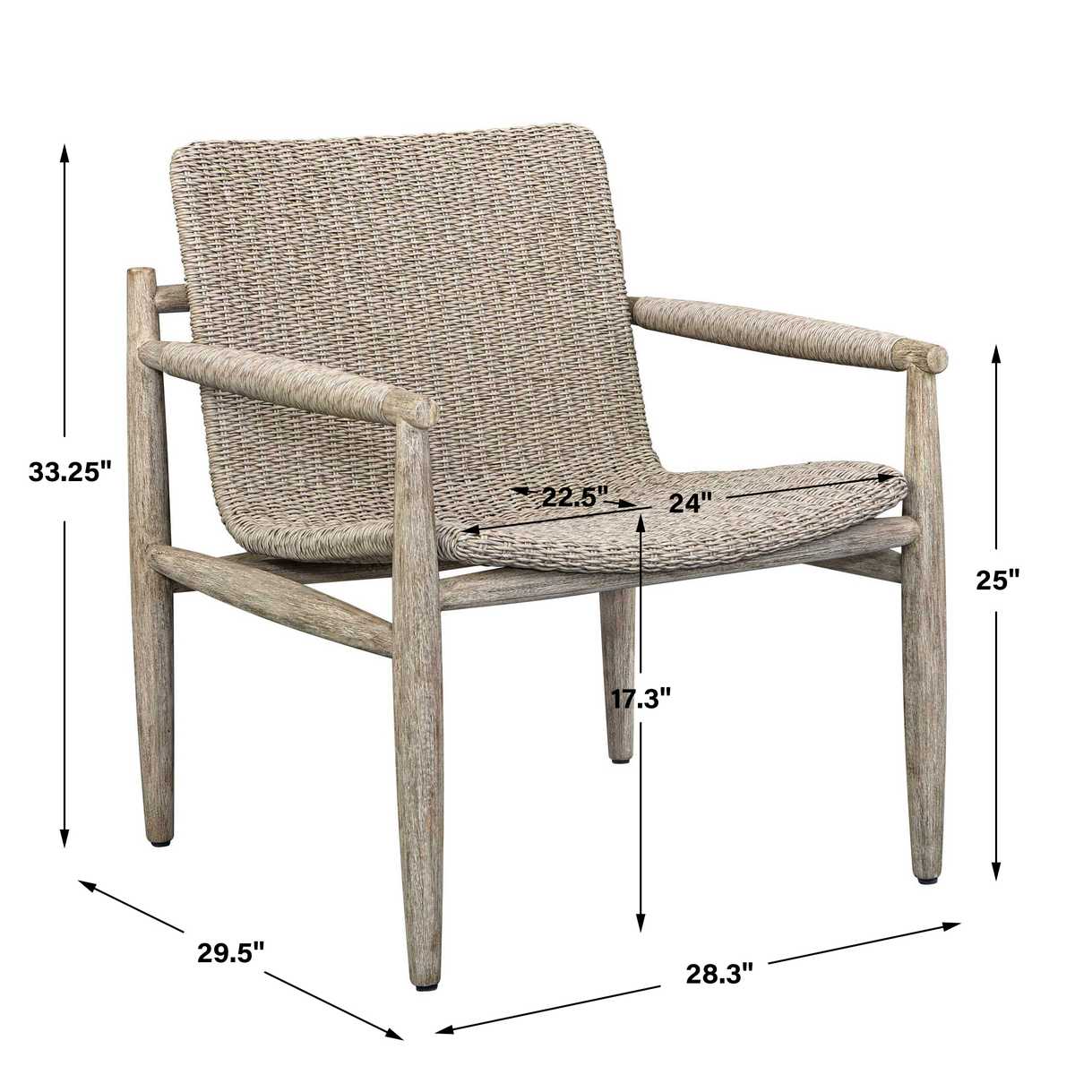 Sumba Outdoor Lounge Chair, Oatmeal