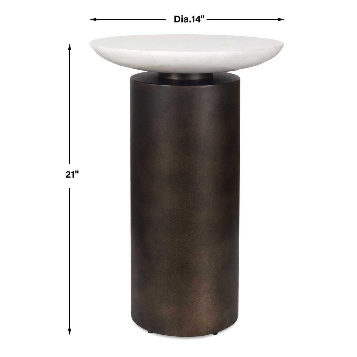 Olso Indoor-Outdoor Accent Table, Bronze, 2 Cartons – Furniture by Uttermost | Sutter & Vale