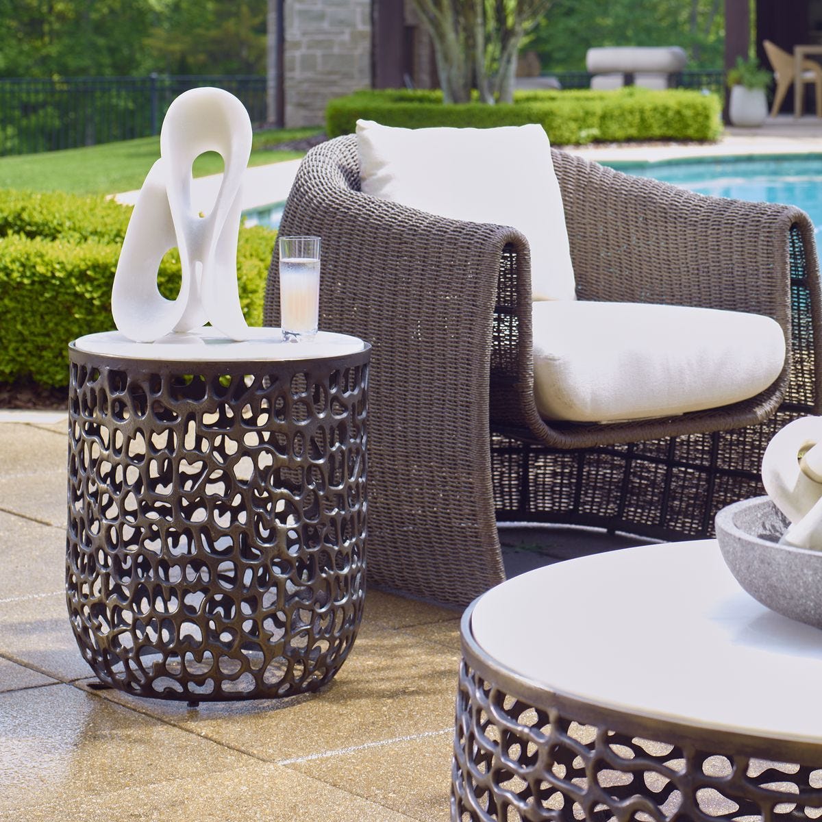 Sabena Indoor-Outdoor Side Table – Furniture by Uttermost | Sutter & Vale